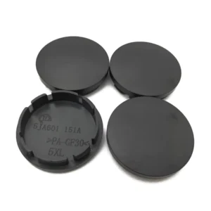 Set 4pz Coprimozzo Centrale Ruota da 56mm Nero Universale
