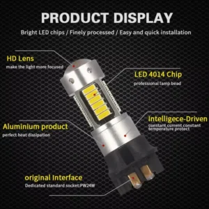 2pz Lampade LED PW24W PWY24W 30SMD per Audi BMW VW