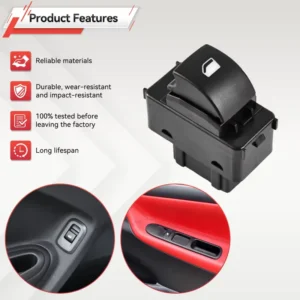 Interruttore Alzavetro Anteriore 6490.E2 per Partner 207 C3