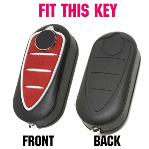Custodia Cover Chiave Silicone Nera per Alfa Romeo Mito Giulietta 159 Brera