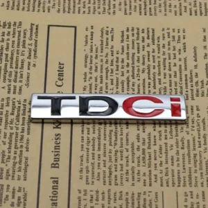 Emblema Sticker Metallico 3D Posteriore TDCi Nero e Rosso per Veicoli Ford