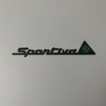 Emblema Sticker Metallico 3D Nero Opaco Sportiva per Veicoli Alfa Romeo
