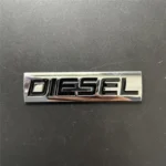 Emblema Sticker Metallico 3D Posteriore Diesel Nero e Cromato Unversale