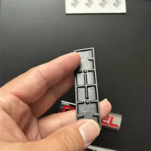 Emblema Sticker Metallico 3D Posteriore Diesel Nero e Cromato Unversale