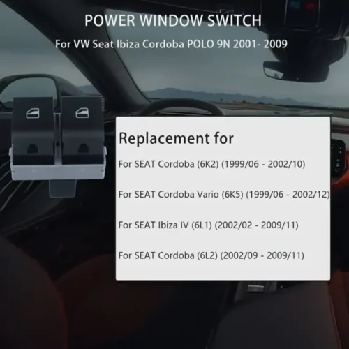Interruttore Alzacristalli Pulsantiera 6Q0959858 per Polo 9N Ibiza Cordoba Fox