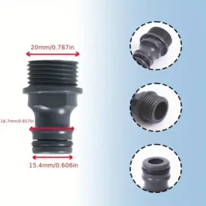 2PZi Connettore Adattatore Rubinetto in ABS da Â½ Antigoccia con Filettatura