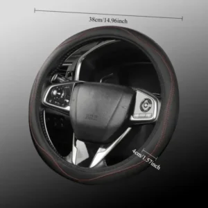 Cover per Volante Microfibra Cuciture Rosse Design Forato Antiscivolo