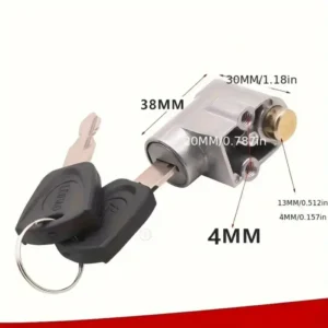 Chiave Antifurto Batteria Sella Tubo Guscio Zincato per Biciclette Elettriche