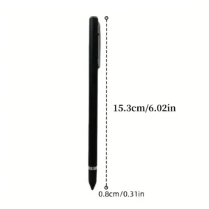Penna Touch per Tablet Ricaricabile Nera Android iOS Smartphone Tablet 2 Punte