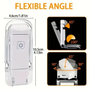 Luce per Lettura Libri a Letto 3 Livelli Luminosità Clip Portatile Ricaricabile