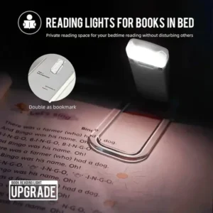 Luce per Lettura Libri a Letto 3 Livelli Luminosità Clip Portatile Ricaricabile