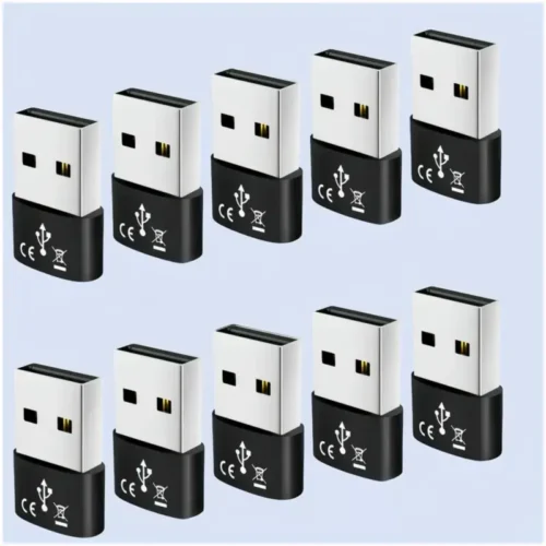 3Pzi Adattatori da USB A Maschio a USB C Femmina per Tutti gli Smartphone