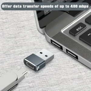 3Pzi Adattatori da USB A Maschio a USB C Femmina per Tutti gli Smartphone