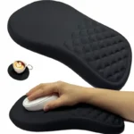 Tappetino Ergonomico in Silicone per Mouse Antiscivolo Supporto Polso Nero