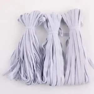 Banda Elastica in Nylon 10mm per Cucito Fai da Te Bianca Cintura Elastica