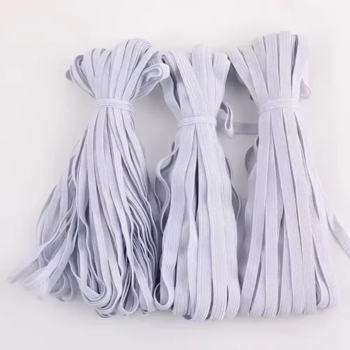 Banda Elastica in Nylon 10mm per Cucito Fai da Te Bianca Cintura Elastica