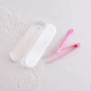 Set 2Pz con Astuccio Pinzetta e Punta Morbida per Lenti a Contatto Rosa Lentine