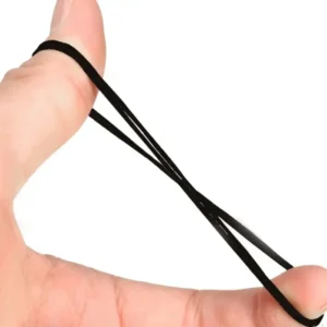 Set 20 Cinghie in Gomma Nera per Riparazione Manutenzione Cassette CD DVD