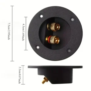 Connettore Subwoofer Altoparlante 2 Vie Connettore a Molla Rotondi Stereo
