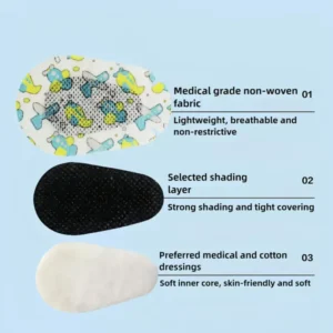 20Pzi Bende Adesive Occhi Bambini a Forma di Panda Traspiranti Ipoallergeniche