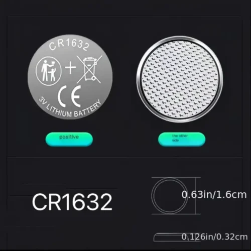 5Pzi Batterie a Bottone CR1632 al Litio 120mAh 3V per Orologi Calcolatrici