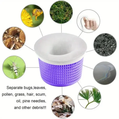 15Pzi Calzini da Skimmer per Piscina Pulizia Filtro Foglie Detriti Terra Piscine
