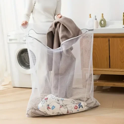 18152-1.webp Sacchetto Borsa per Lavatrice Lavanderia 60x80cm Lavare Asciugare Abiti Robuste