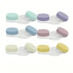 12Pzi Colori Assortiti Custodie Lenti a Contatto Macaron da Viaggio Coperchio