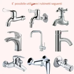 Connettore Rapido Rubinetto Adattatore Miscelatore M22/M24 Giardino Filettato