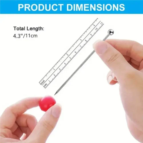 7Pzi Spiedini da Cocktail in Acciaio Inox Stuzzicadenti Riutilizzabili Martini