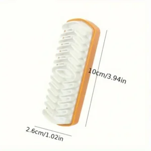 Spazzola Premium per Scarpe Camoscio e Crine Manico Plastica Pulizia Gomma