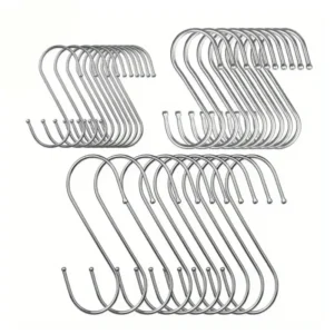 Lotto 10Pzi Ganci a Forma di S in Acciaio Inox Cucina Bagno Appendini 7cm