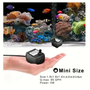Pompa di Ricambio per Fontana Gatti 3W Ultra Silenziosa Sommergibile 200L/H