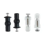 2 Coppie Viti di Fissaggio per WC Copriwater Espansione Nylon Sedile Gomma
