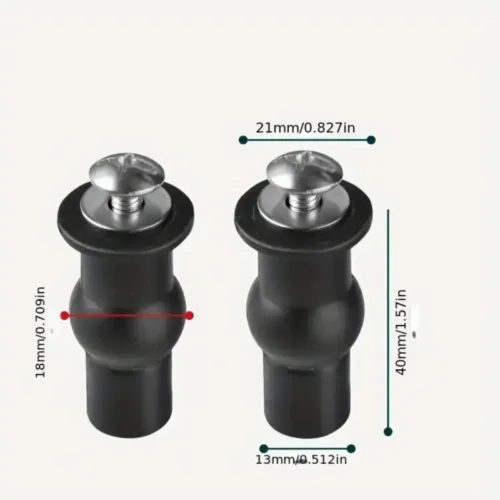 2 Coppie Viti di Fissaggio per WC Copriwater Espansione Nylon Sedile Gomma
