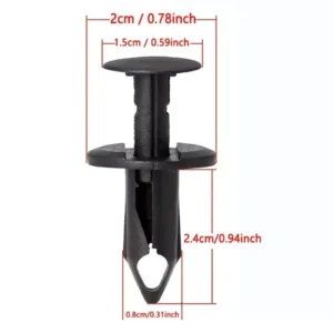 100Pzi Clip Rivetti in Plastica 8mm per Paraurti Parafango Fissaggio Fermi