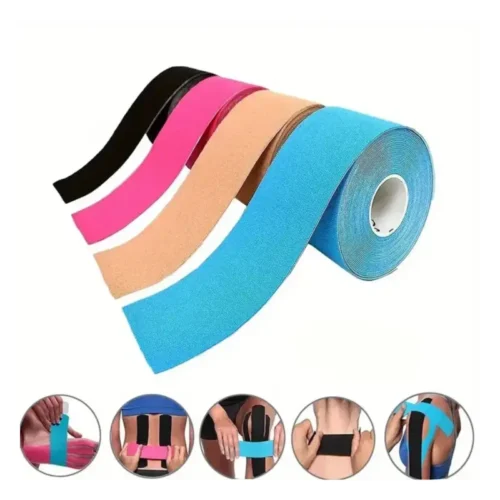 2Pzi Rotoli Benda Elastica Rosa e Blue 5cmX5mt Ginocchio Muscolare