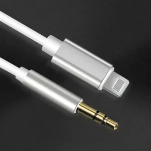 Adattatore da iOS a Cavo Aux Audio Jack 3.5mm per iPhone 14 13 12 11 X Nero