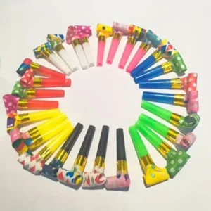 Lotto 30Pzi Fischietti in Plastica Colorati per Compleanni Bambini Feste