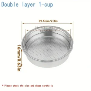 Filtro per Caffè in Acciaio Inossidabile Doppio Strato Riutilizzabile