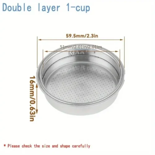 Filtro per Caffè in Acciaio Inossidabile Doppio Strato Riutilizzabile