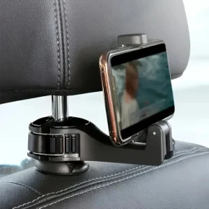 SUPPORTO PORTA CELLULARE SMARTPHONE PER AUTO GANCIO POGGIATESTA SEDILE POSTERIOR