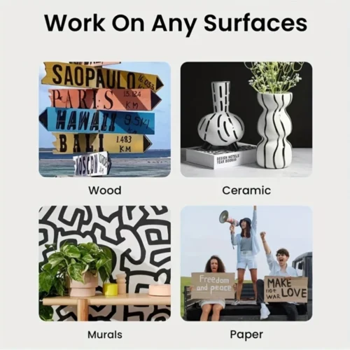 1pz pennarello permanente NERO punta larga rapido asciugatura atossico