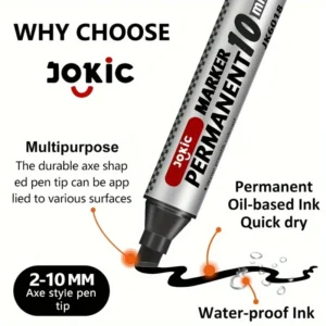 1pz pennarello permanente NERO punta larga rapido asciugatura atossico