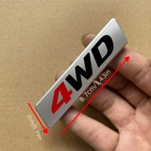 emblema metallo 4WD grigio universali badge auto edizione limitata