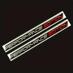 1pzo adesivo performance rosso con emblema limitato parafango auto moto