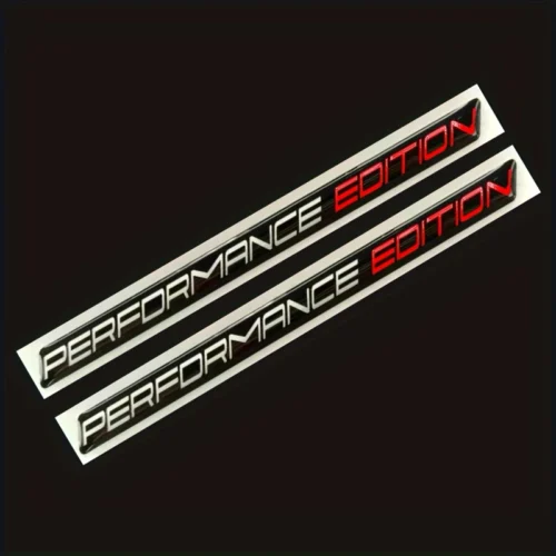 1pzo adesivo performance rosso con emblema limitato parafango auto moto