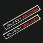 1pzo badge sticker 3D black edition racing per paraurti auto e moto