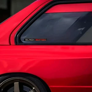 1pzo badge sticker 3D black edition racing per paraurti auto e moto