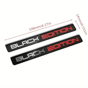 1pzo badge sticker 3D black edition racing per paraurti auto e moto